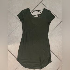 Green Dress with strappy back, comfortable, soft material